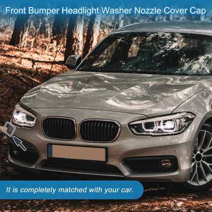 Right Side Bumper Headlight Washer Nozzle Cover Cap for BMW 1 Series Black