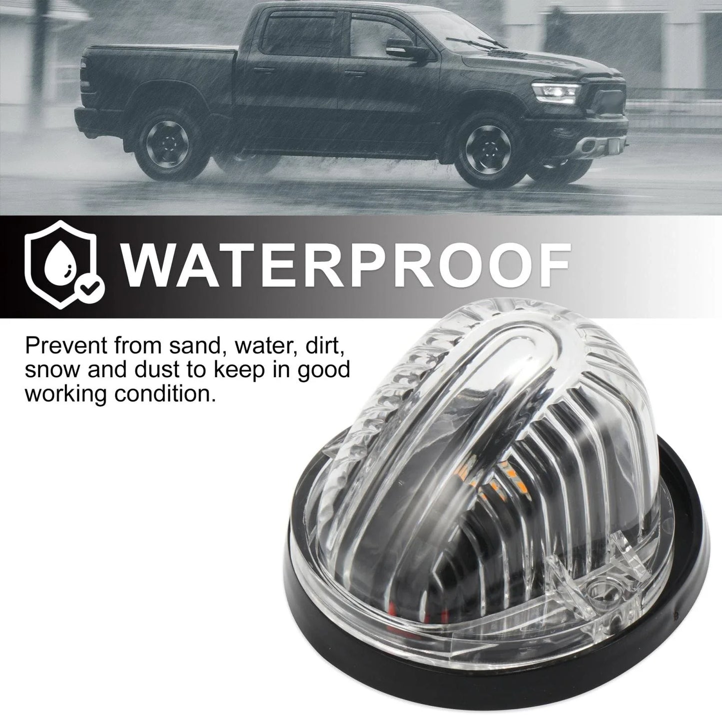 5 x Clear Cab Marker Light Covers for GMC C1500 (1979-1984, 1986)