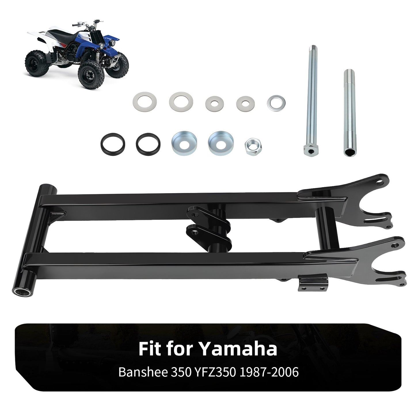 6" Extended Chrome Rear Swingarm for Yamaha Banshee 350 (1987–2006)