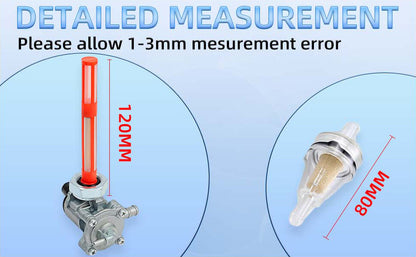 Fuel Vacuum Petcock with Filter for Honda VTX1300C, VTX1300R, VTX1300S, VTX1300T (2004–2009)