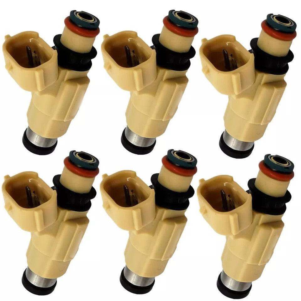 Set of 6 Fuel Injectors for Yamaha F200HP F225HP (4-Stroke)