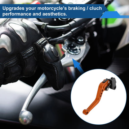 6 Position Adjustable Brake Clutch Levers for Kawasaki Z900 (2017–2024) Orange