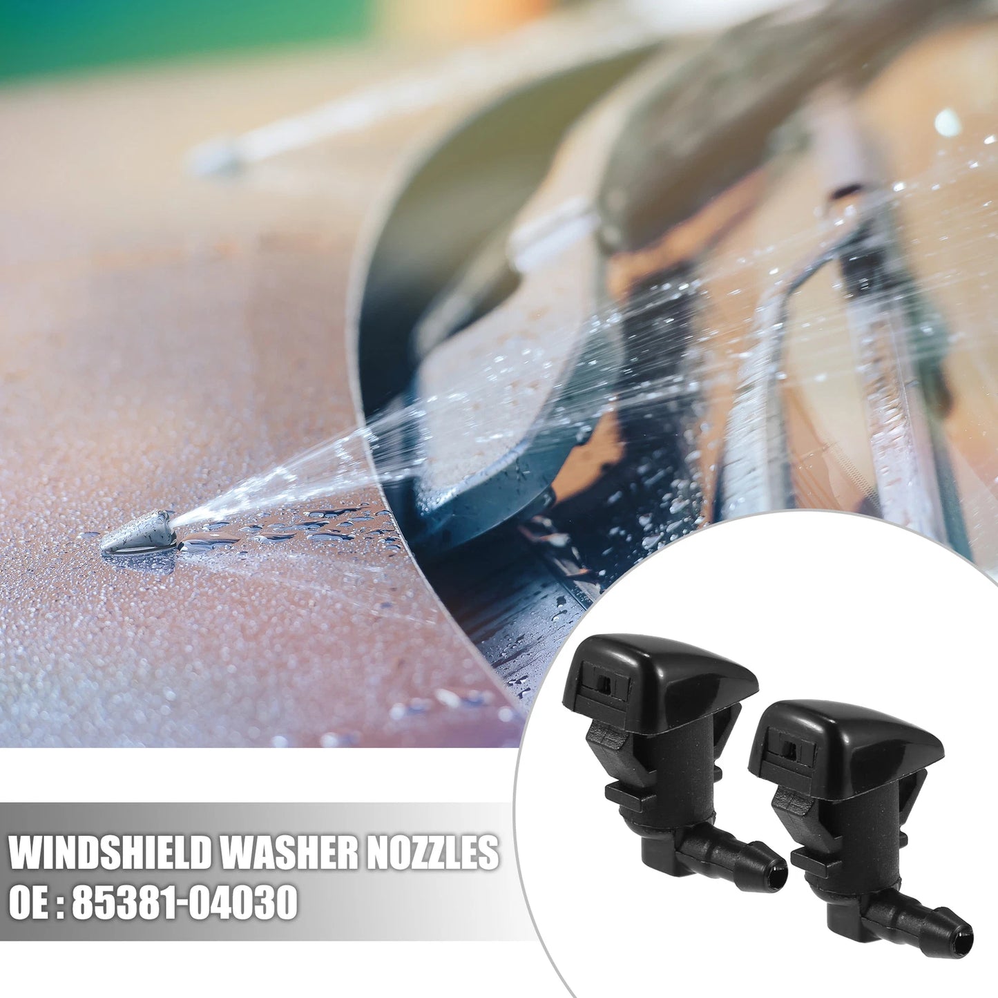 2X Windshield Washer Nozzle & 2.5m Hose Kit for Toyota Tacoma  85381-04030