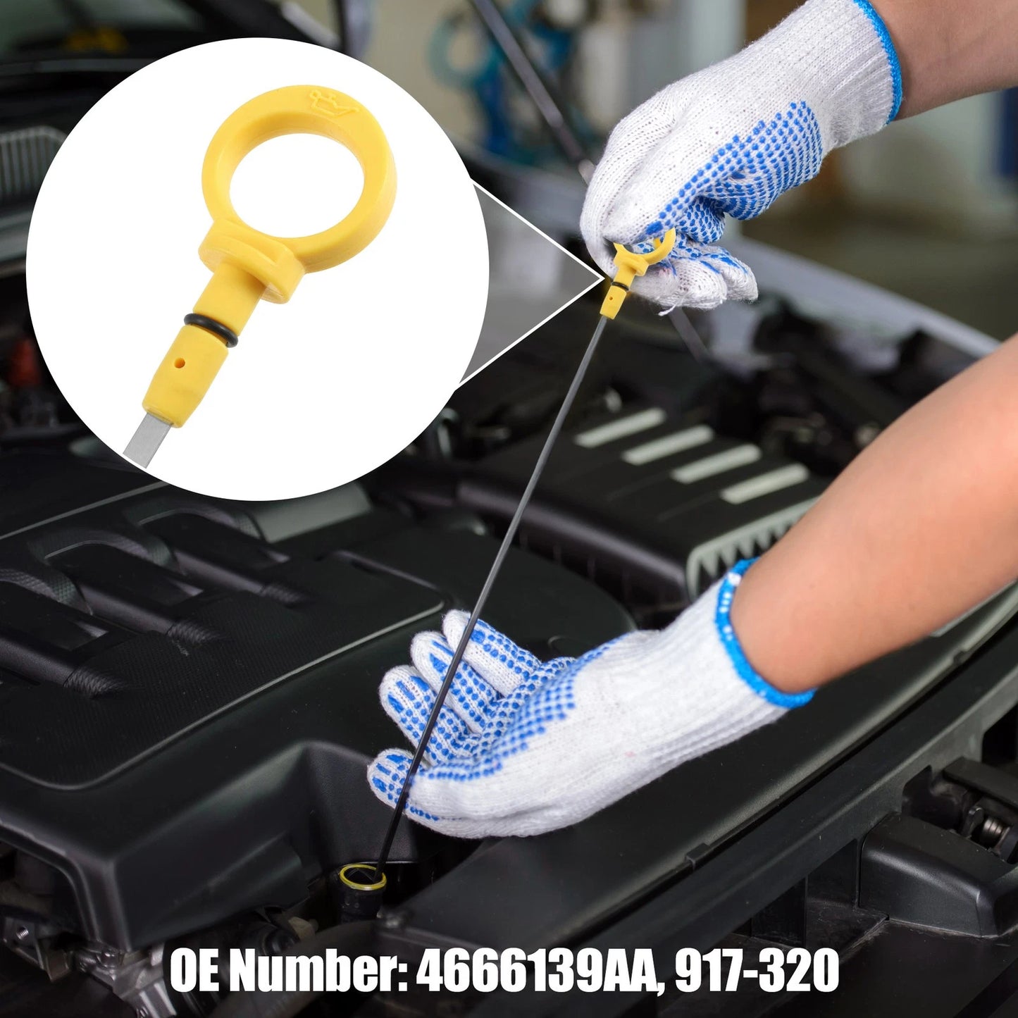 Dipstick for Dodge Caravan (2008–2020) 4666139AA Plastic Stainless Steel