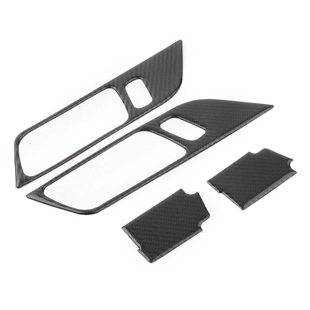 Carbon Fiber Interior Door Handle Frame Trim for Ford Mustang (2015–2019)