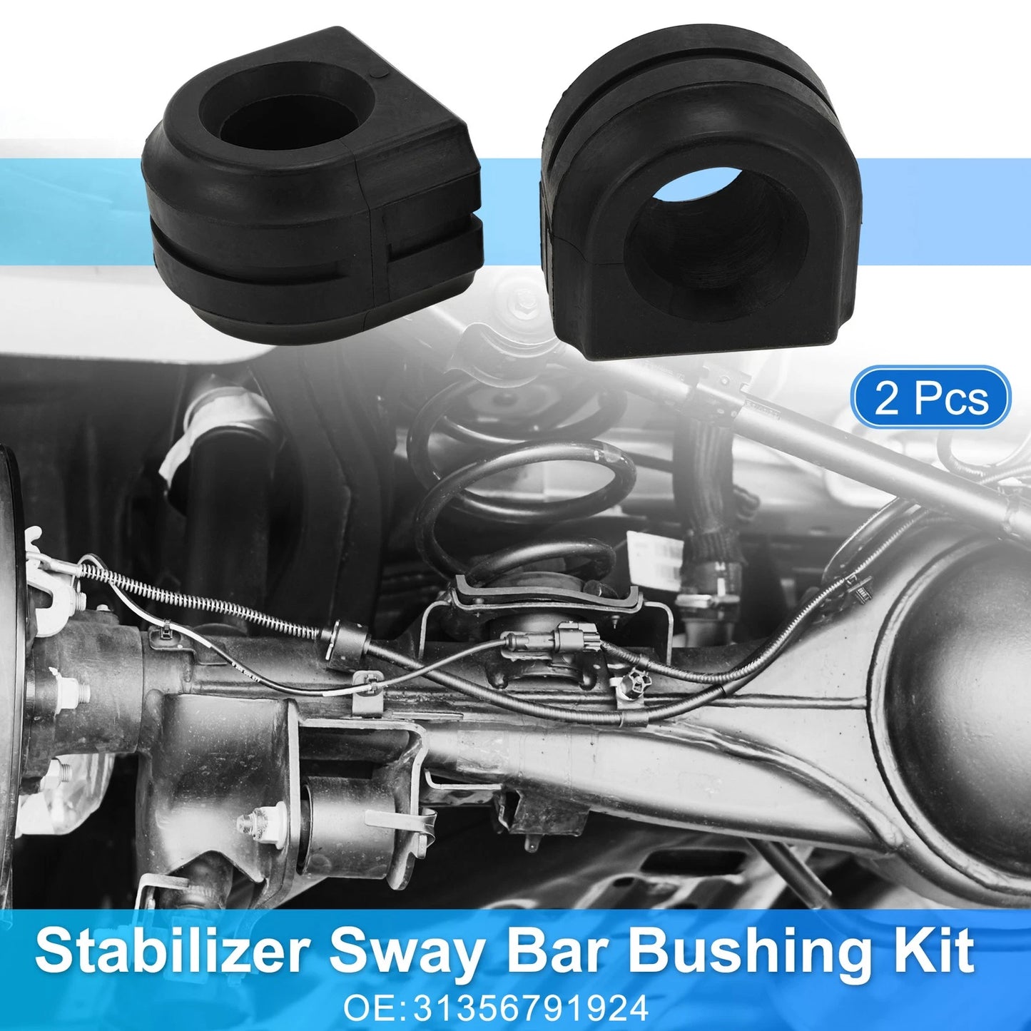 2X Stabilizer Sway Bar Bushing Kit for BMW 528i (2011–2016) 31356791924 Rubber