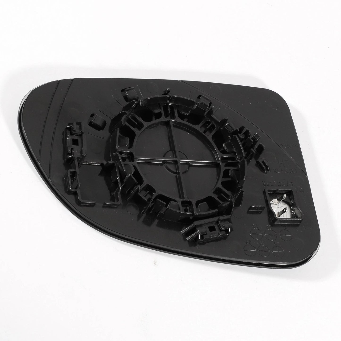 Left Side Heated White Mirror Glass for Hyundai Santa Fe (2019–2022)