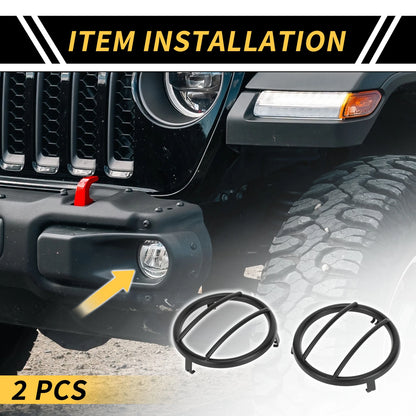 2X Turn Signal Light Grill Guard Protector Cover for Jeep Wrangler (2007–2017)
