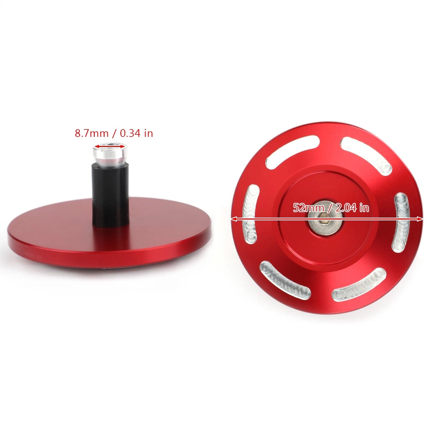 Pair Red Hole Frame Cap for BMW S 1000 XR (2015–2018)