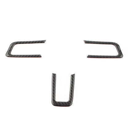 Carbon Fiber Steering Wheel Button Frame Cover for Ford Mustang (2015–2019)