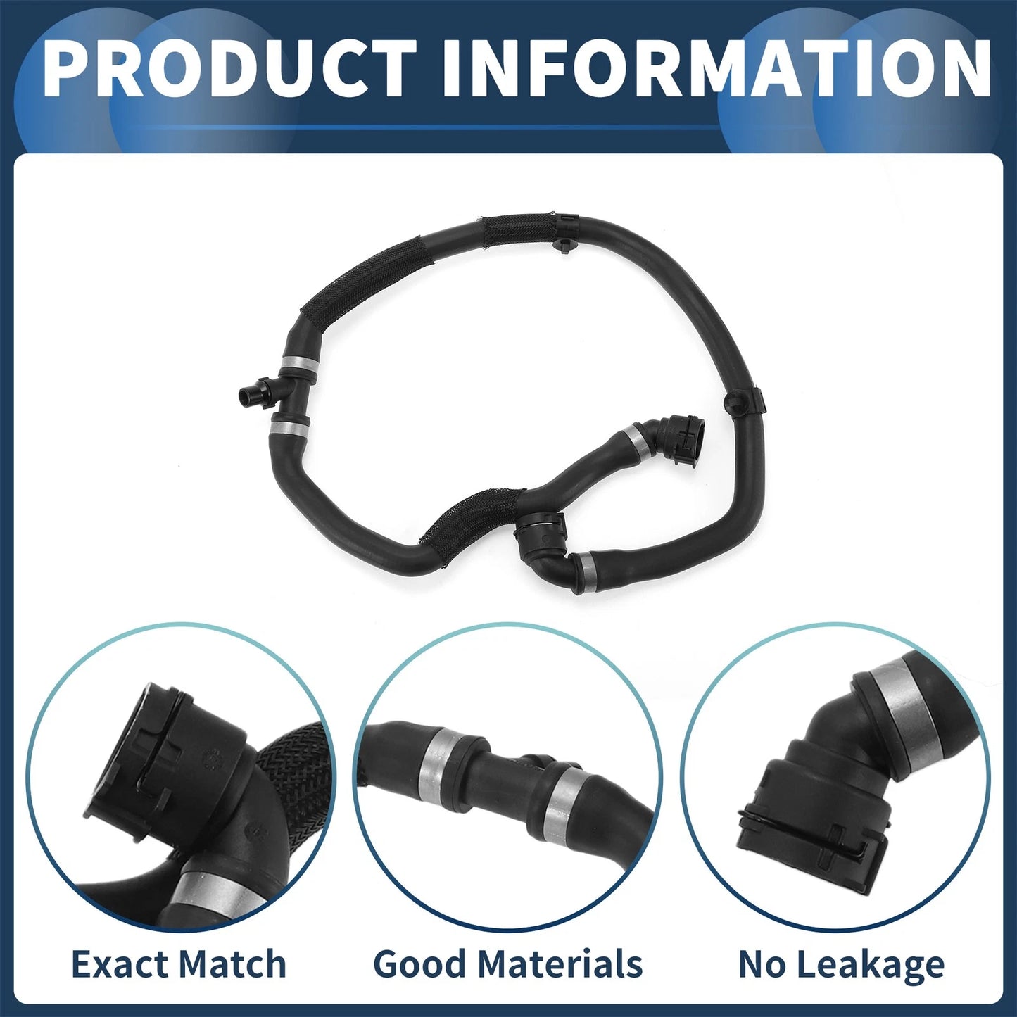 Radiator Hose for BMW X3 X4 (2018–2019) No. 17127535542 Rubber
