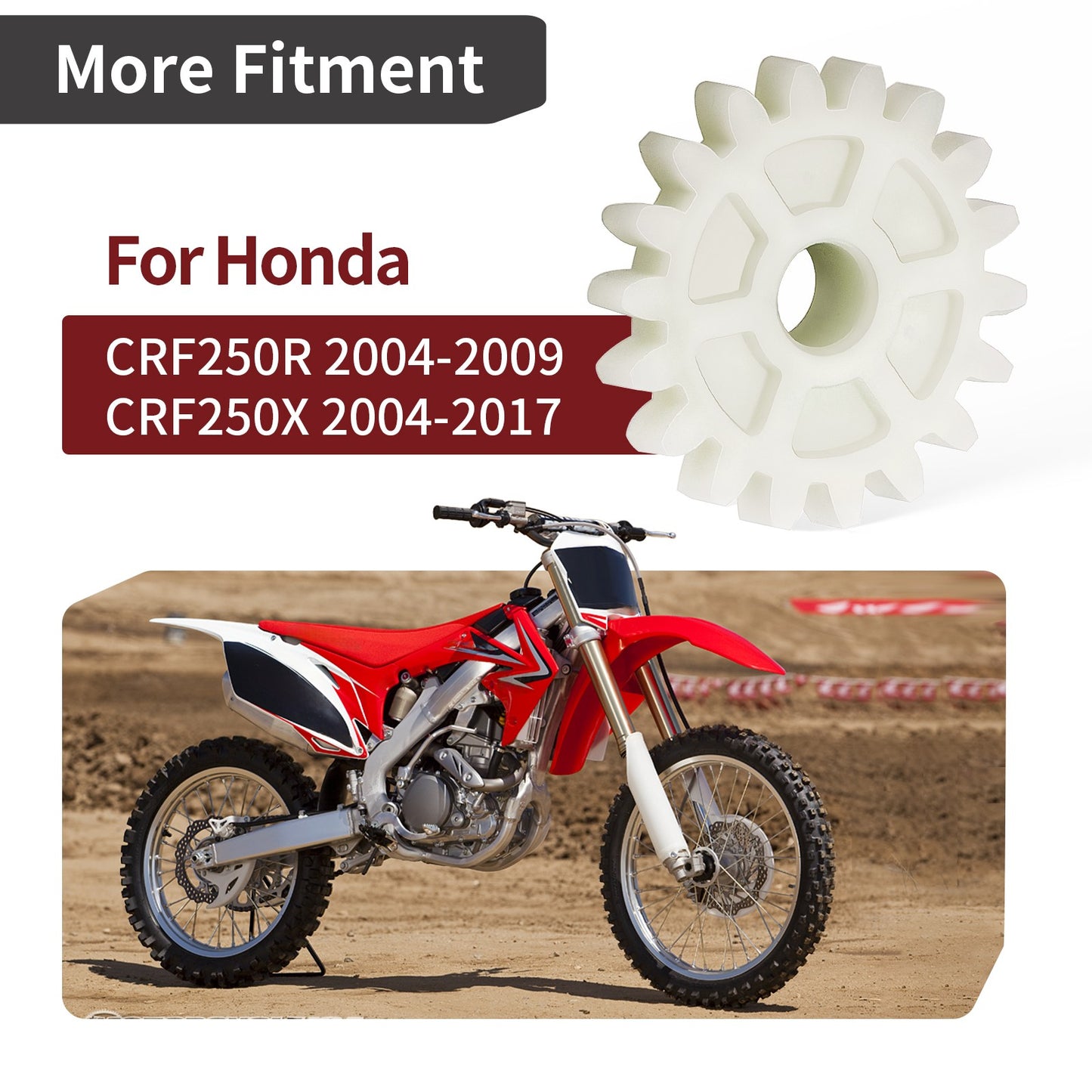 Oil Pump Driven Gear 18T for Honda CRF250R CRF250X (2004–2017)