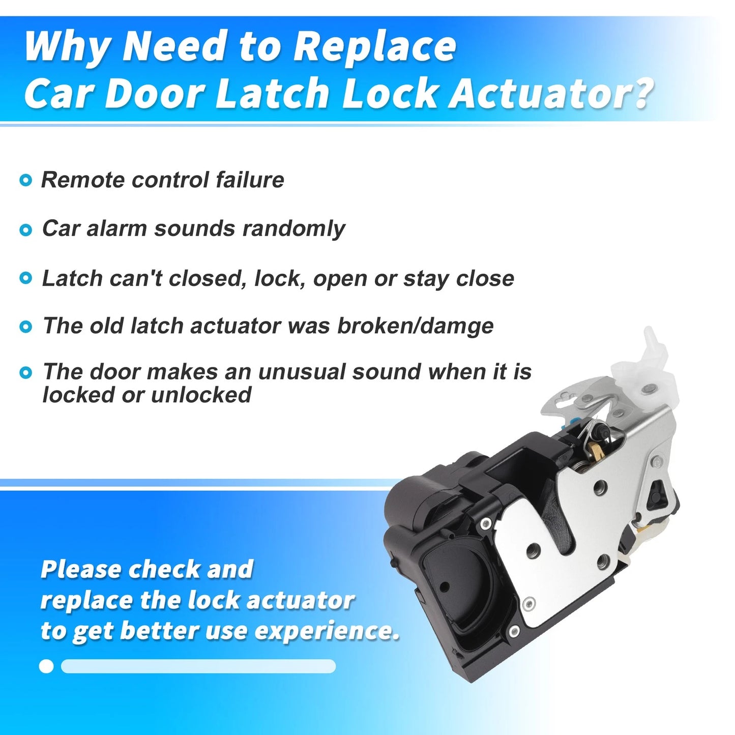 Rear Left Power Door Lock Actuator for Chevrolet Aveo (2004–2011) 96260995