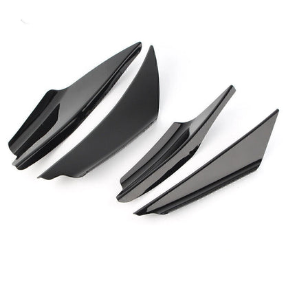 Universal Car ABS Front Bumper Canards Splitter Fins Body Spoiler