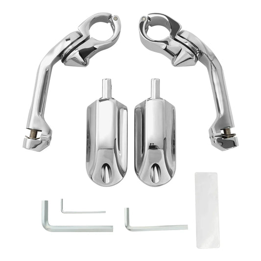 1 1/4" Pegstreamliner Long Angled Highway Engine Guard Footpeg Mount for Harley