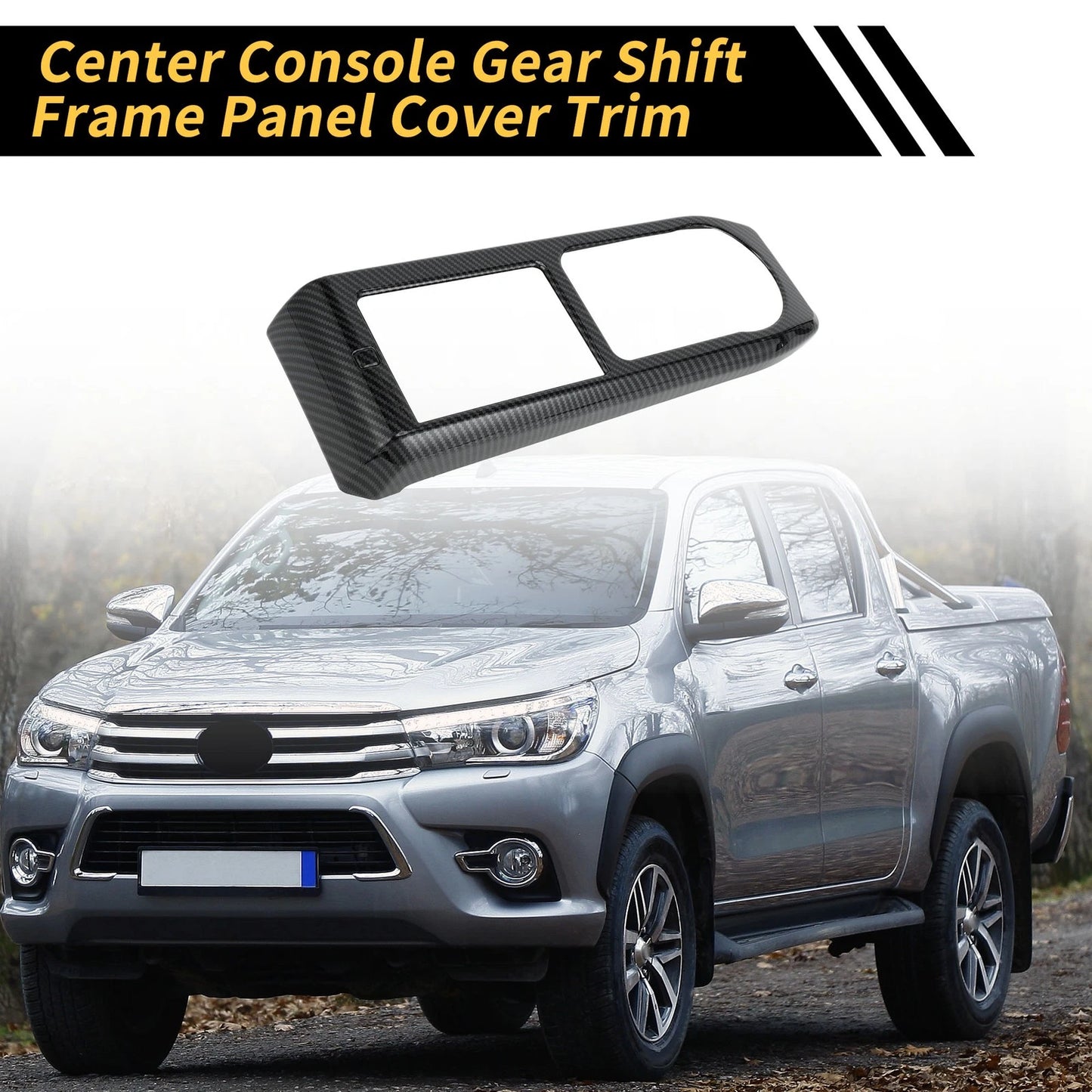Carbon Fiber Gear Shift Frame Panel Cover Trim for Toyota Tacoma (2016–2023)