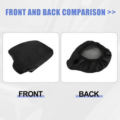PU Leather Armrest Protector Cover for Honda Accord 2013-2017 Black Stitches