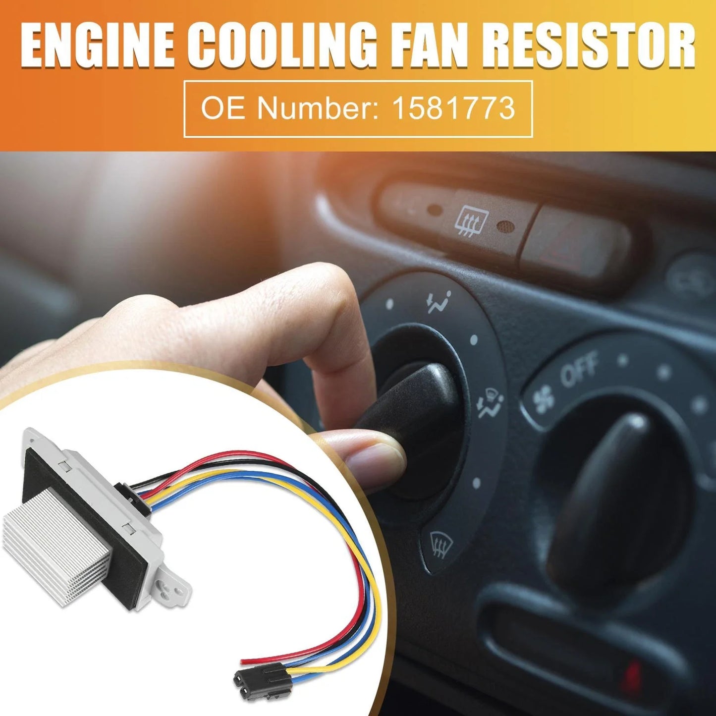 Engine Cooling Radiator Fan Resistor Kit for Chevrolet Silverado Tahoe (2007-2014)