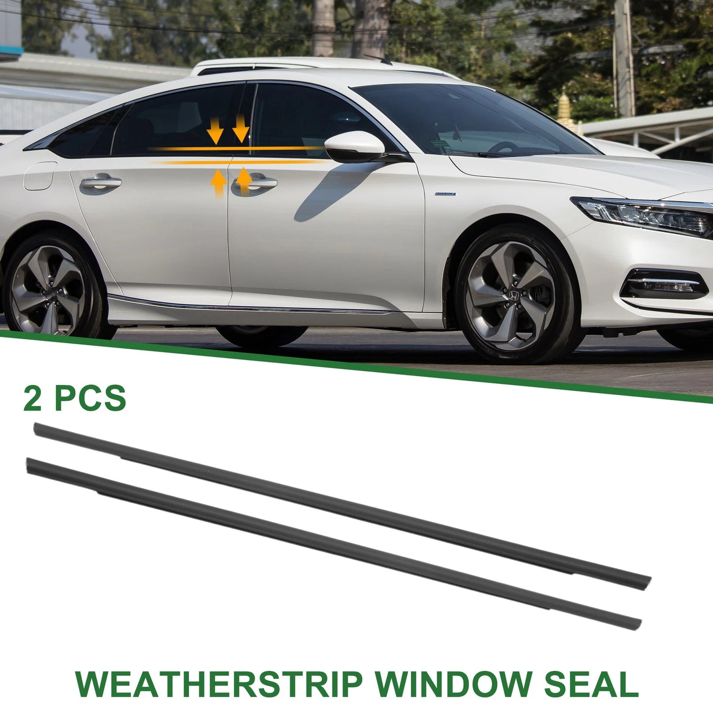 2X Rear Weatherstrip Window Seal No. 72950TVAA01 for Honda Accord