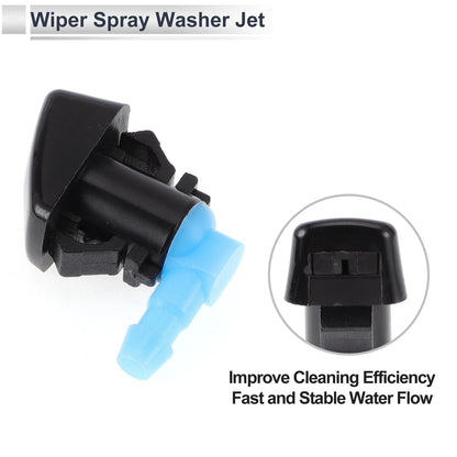 Windshield Washer Nozzle & 6 x Hose Connectors for Dodge (2011-2023)