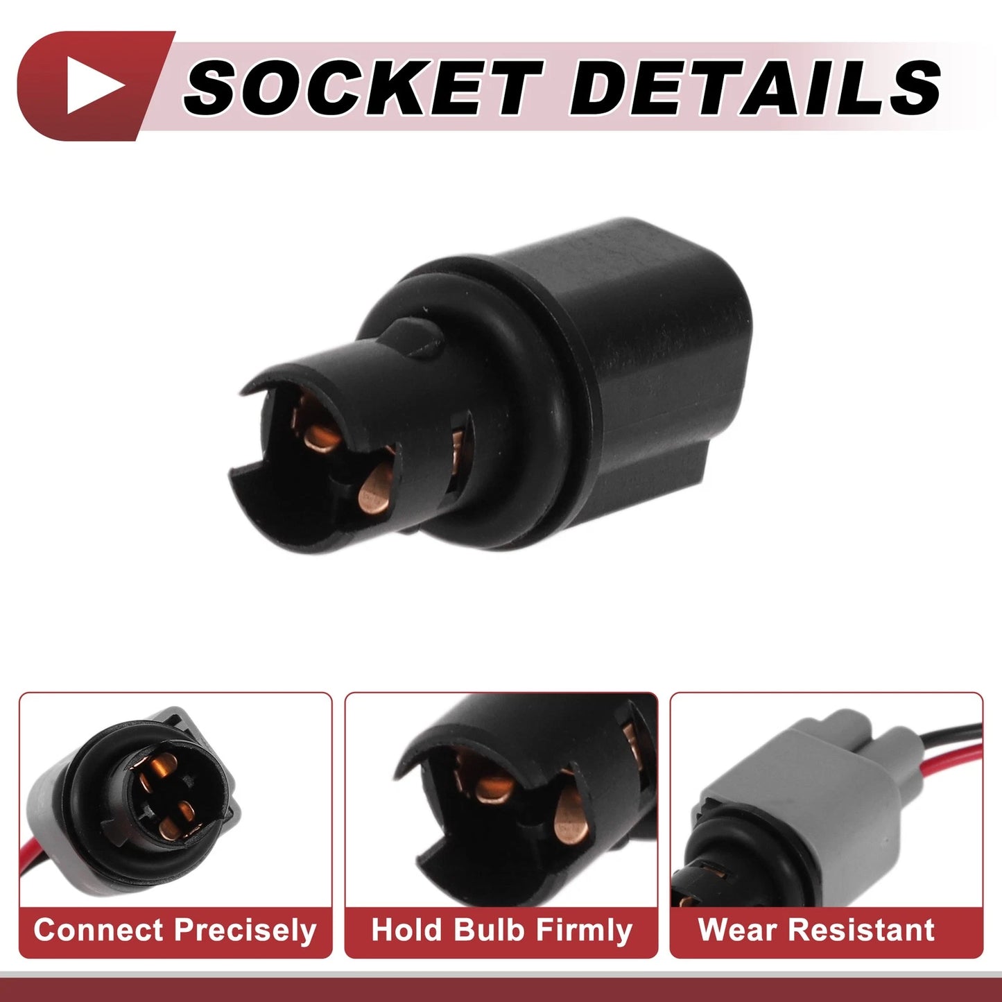 Set of 2 Side Marker Light Socket Wiring for Ford Fiesta (2011–2013) No.6R3Z13411BA