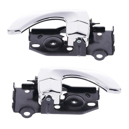 Door Handle Inner 2 x Chrome FRONT LEFT+RIGHT for Hyundai Santa Fe (2000–2005)