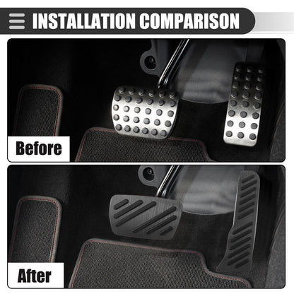 Set of 2 Brake Accelerator Pedal Covers for Chevrolet Camaro (2016–2023) Black