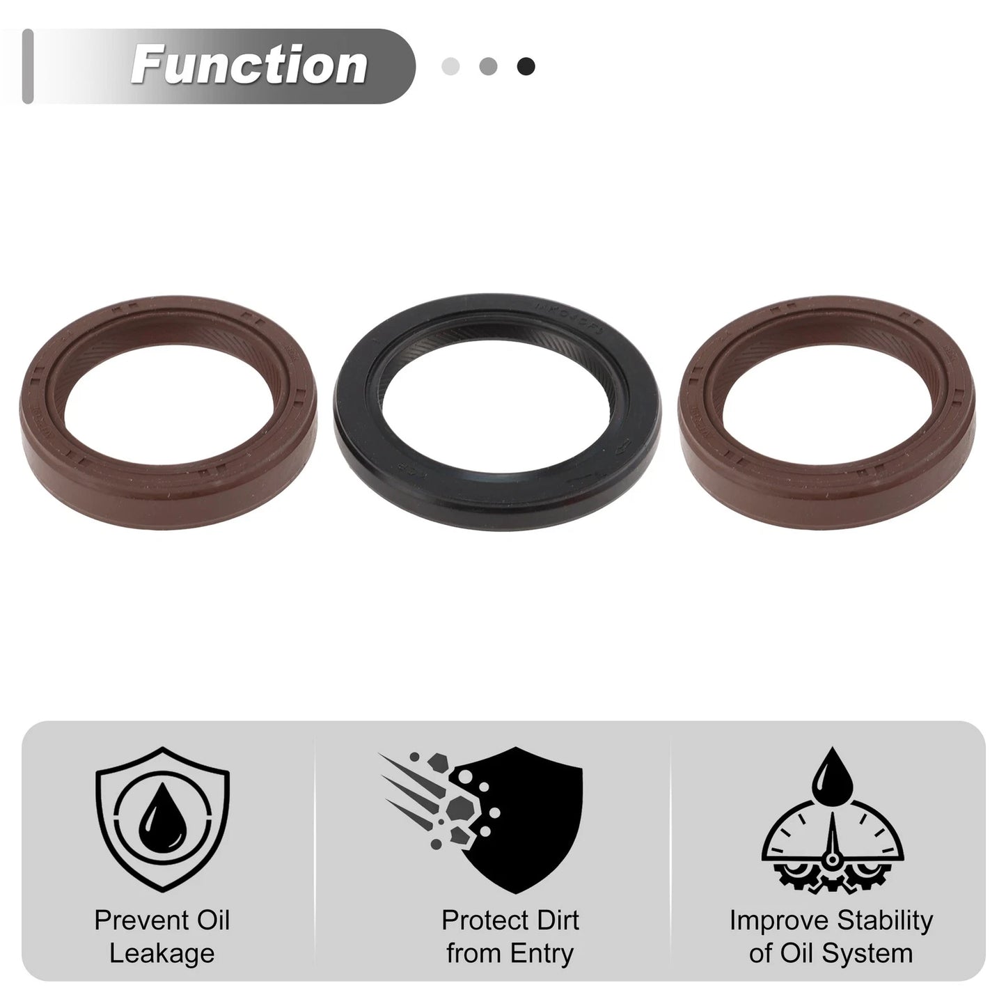 Set of 1 Rear Crankshaft Oil Seal for Toyota Avalon (1995–2004) 9031138034/9031140022