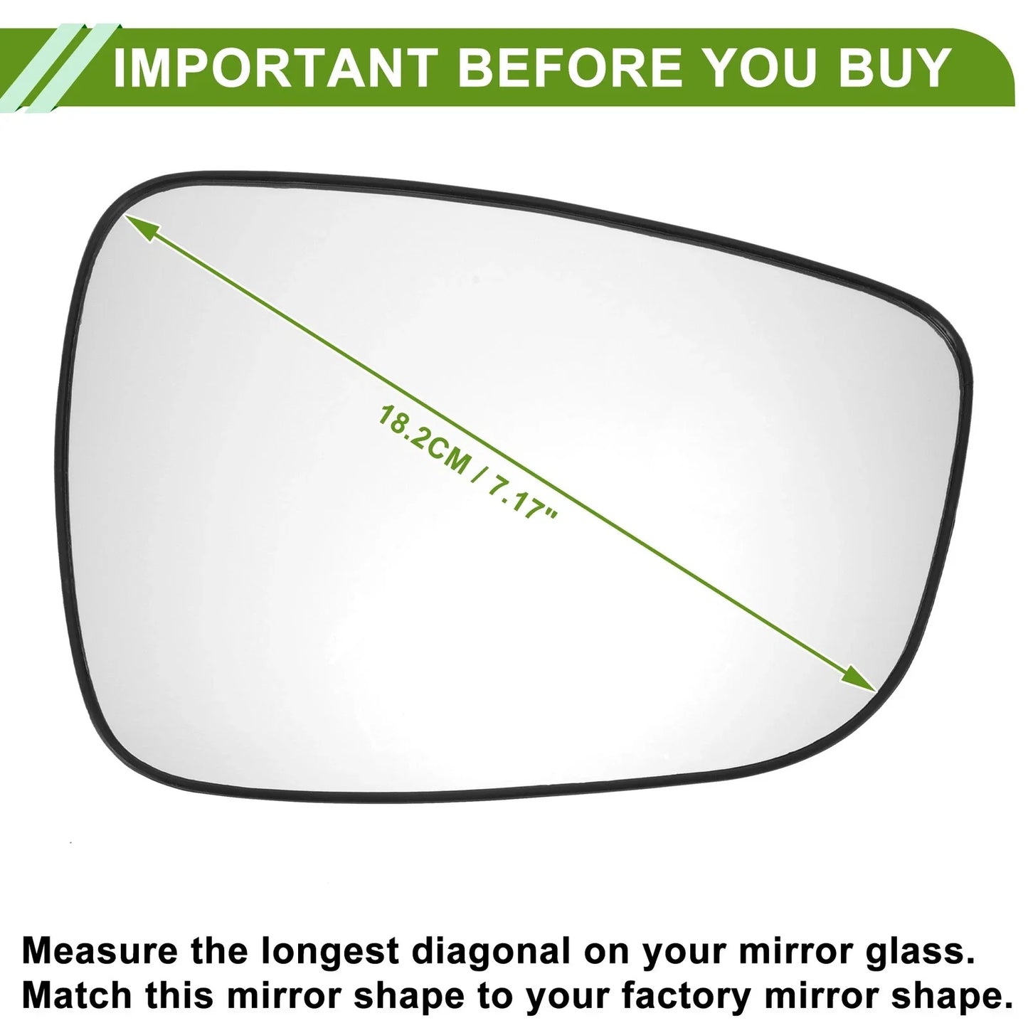 Right Side Mirror Glass for Hyundai Accent (2011-2017)
