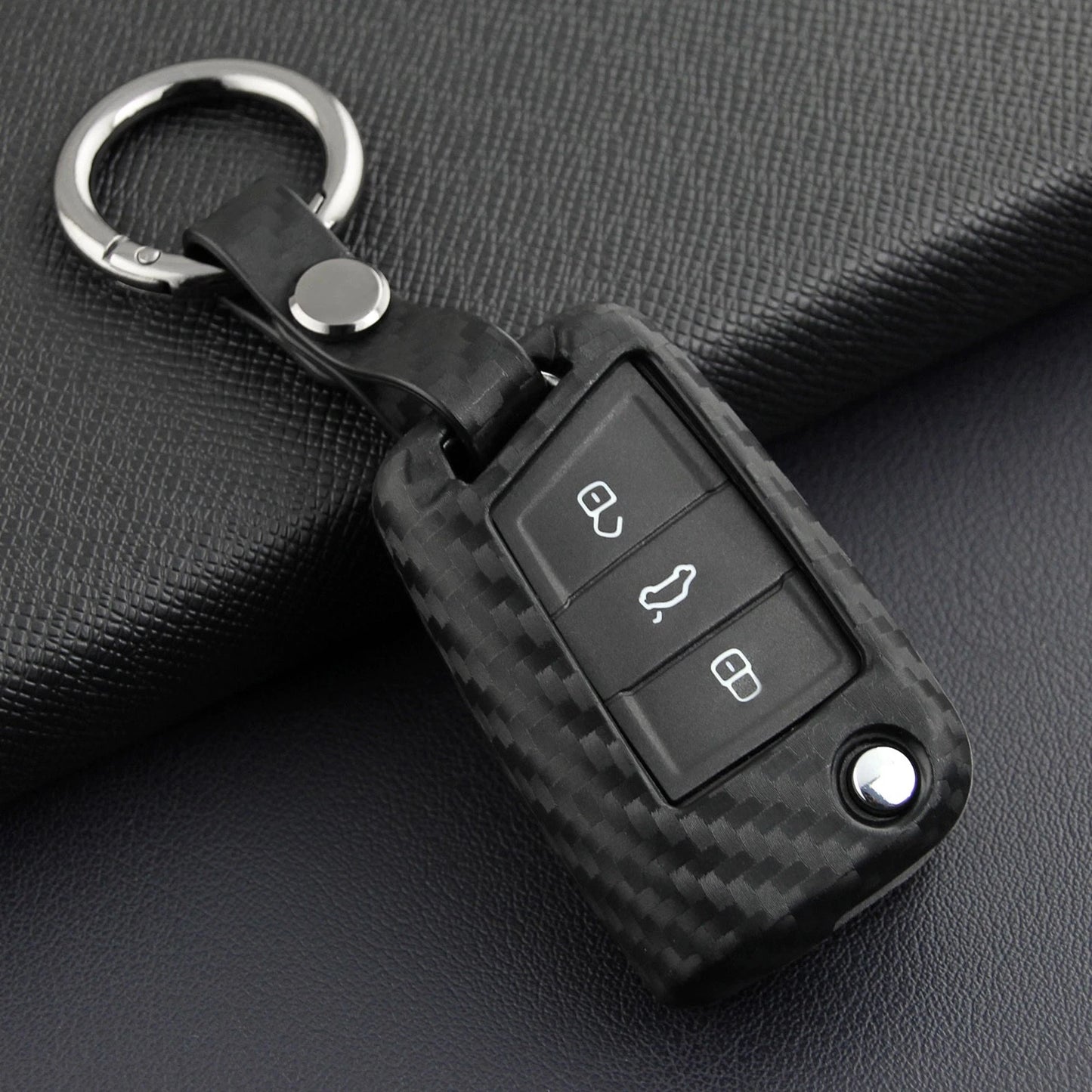 Silicone Leather Key Case Cover for VW Golf MK7 (2013–2020)