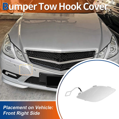 Tow Hook Cover for Mercedes-Benz A2078850123 (2012–2015) Silver Tone