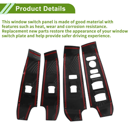 4 Pcs Window Switch Bezel Covers for Honda Civic (2022-2025)