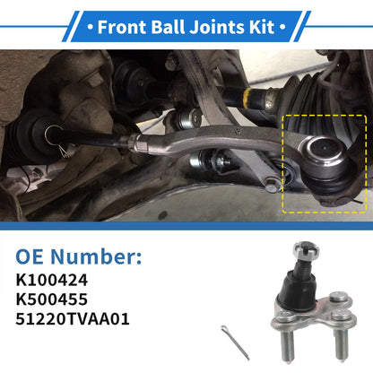 2X Front Lower Ball Joints for Honda Accord (2017–2022) No.K100424