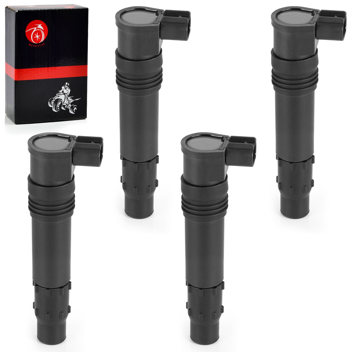 Set of 4 Ignition Coils for Kawasaki Ninja 1000 ZX-9R ZX-12R Z1000 Z750S (1998–2013)