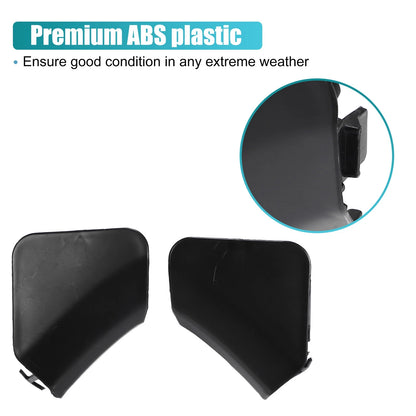 1 Pair Tow Hook Cover for Toyota Highlander (Unpainted, Black)