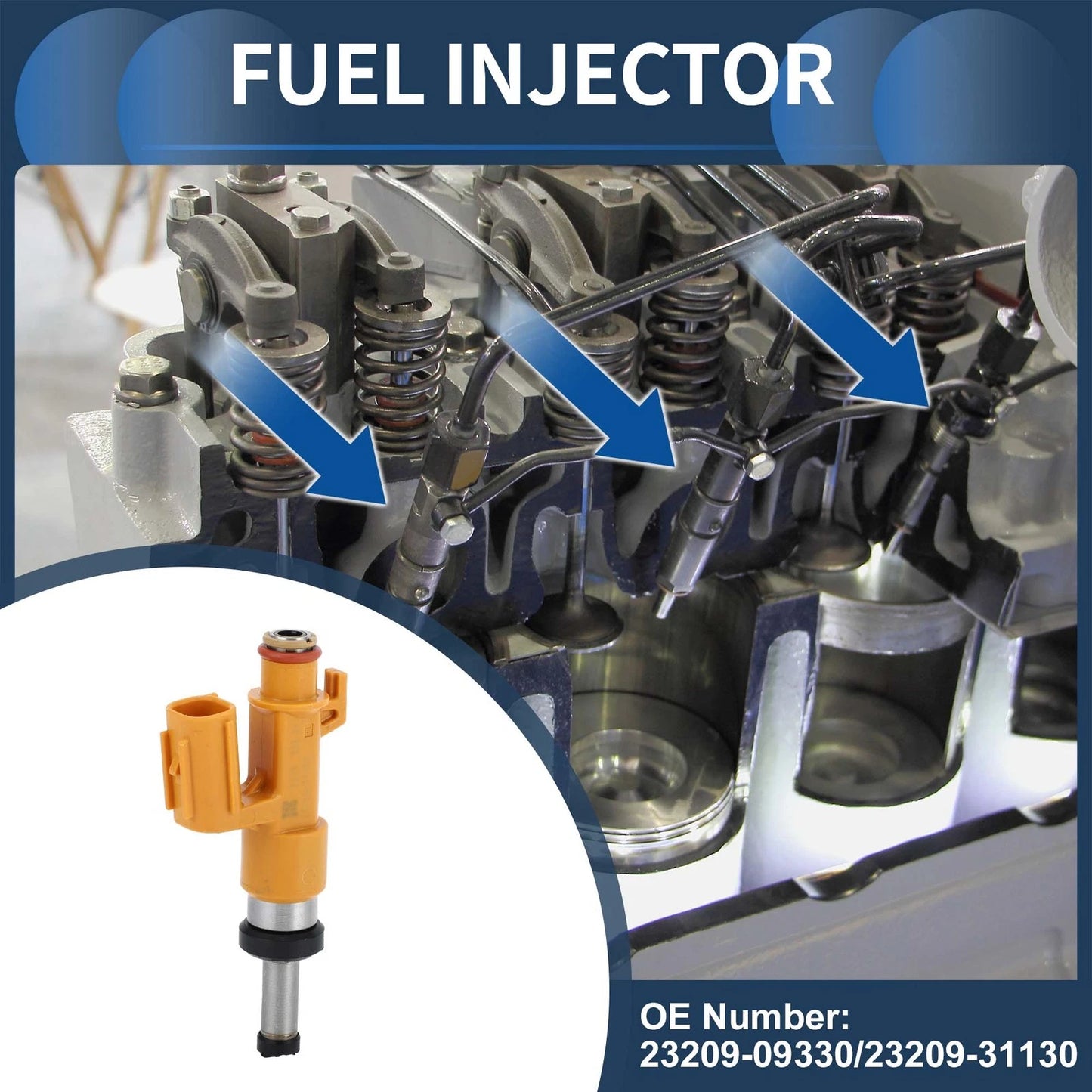 Fuel Injector No.23209-09330 for Lexus ES350 (2019–2023) Yellow