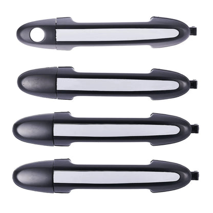 Set of 4 Chrome Outer Door Handles for Hyundai Santa Fe (2005–2012)
