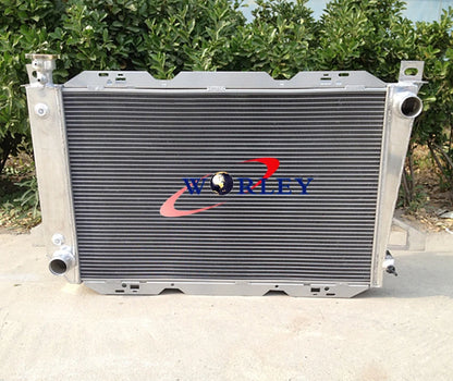 3 Row Aluminum Radiator with Fan for Ford F100 F150 F250 F350 Bronco (1983–1997)