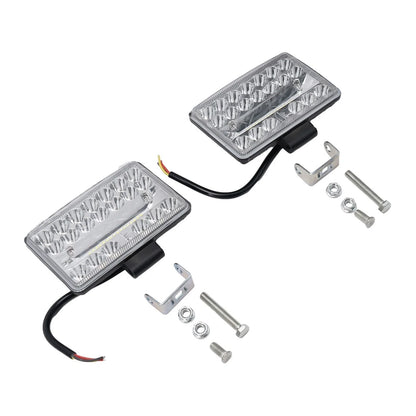 Rectangular LED Headlights for 12V–24V Vehicles
