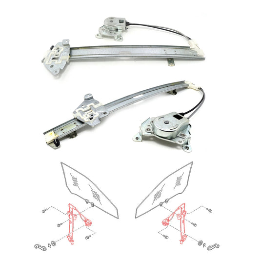 Front Door Window Regulator x2 for Nissan Navara D21 King Cab 1986-1997