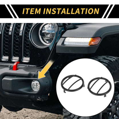 2X Turn Signal Light Grill Guard Protector Cover for Jeep Wrangler (2007–2017)