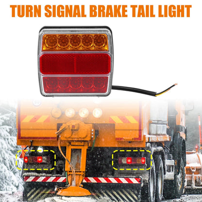 2X LED Turn Signal Brake Tail Lamp for Universal Vehicles (12V-36V)