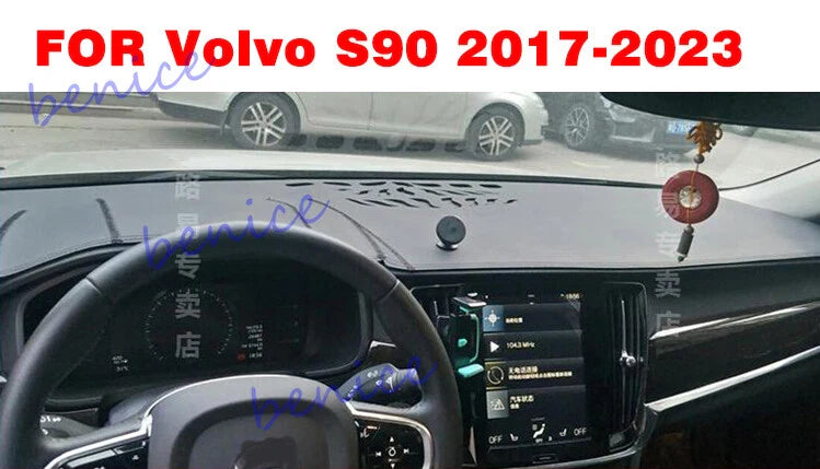 Leather Dashboard Cover Dash Protector Pad Mat for Volvo S90 (2017–2023)
