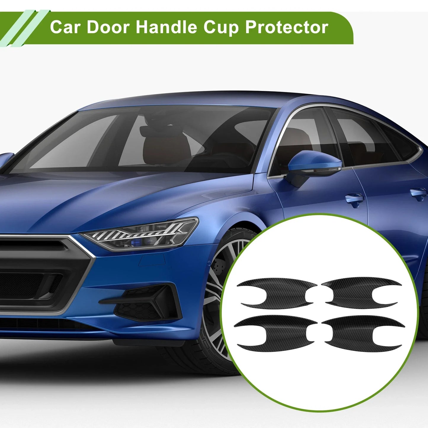 Cup Protector for BMW X3 Carbon Fiber Black 4 Pcs (2022-2023)