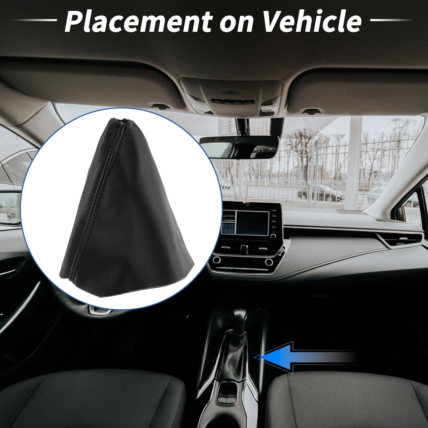 Gear Shift Stick Gaiter for Audi A6 C6 (2004–2011) Black Leather