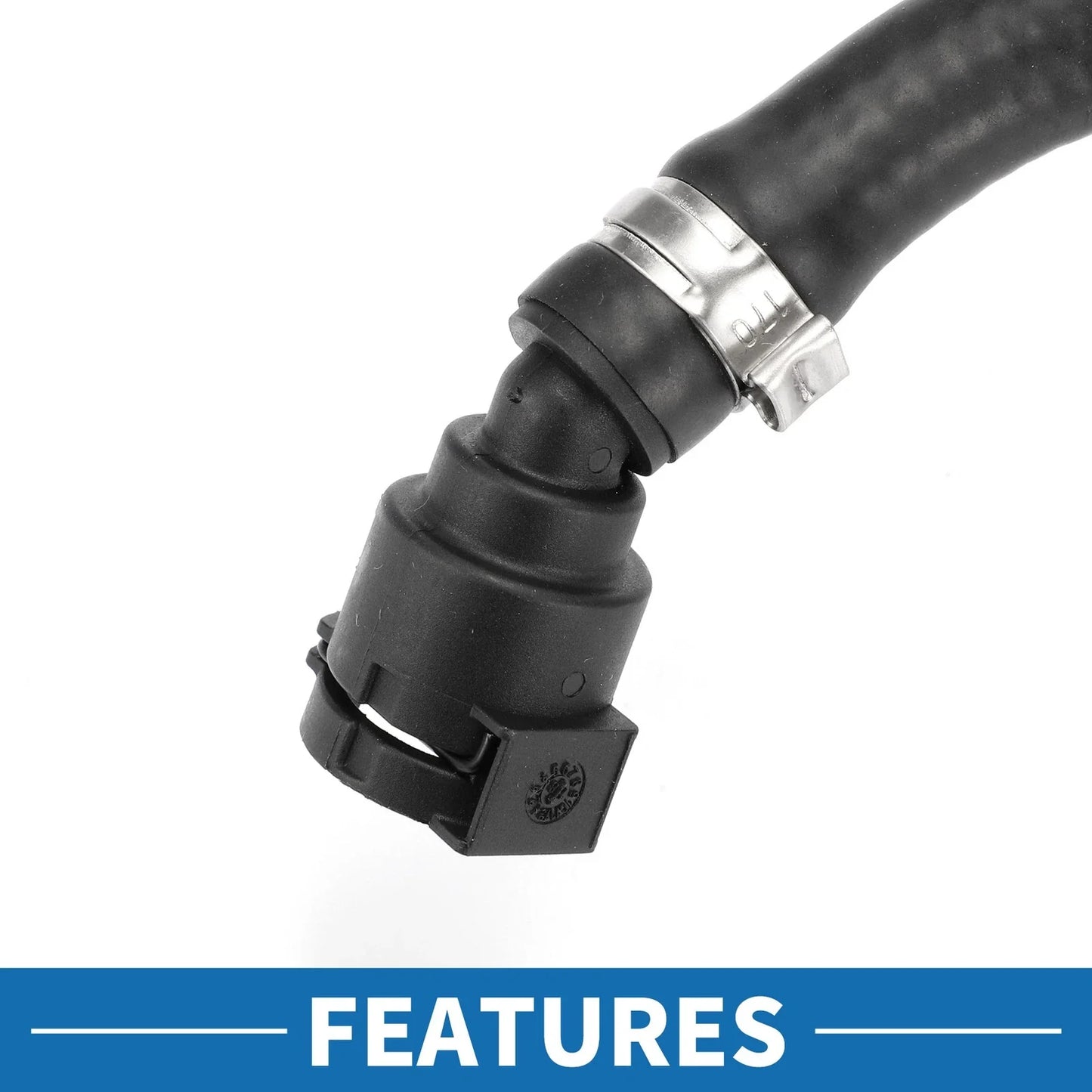 Radiator Hose Rubber Black 1 Pc for BMW 530e (2018-2020)