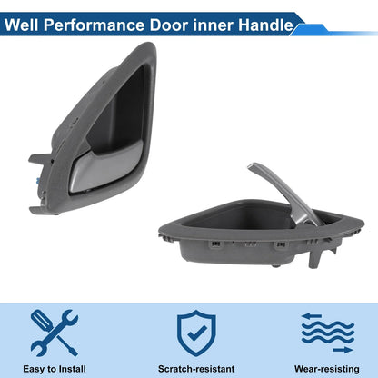 Front Passenger Side Interior Door Handle for Chevrolet Sail (2010-2014) Gray Chrome