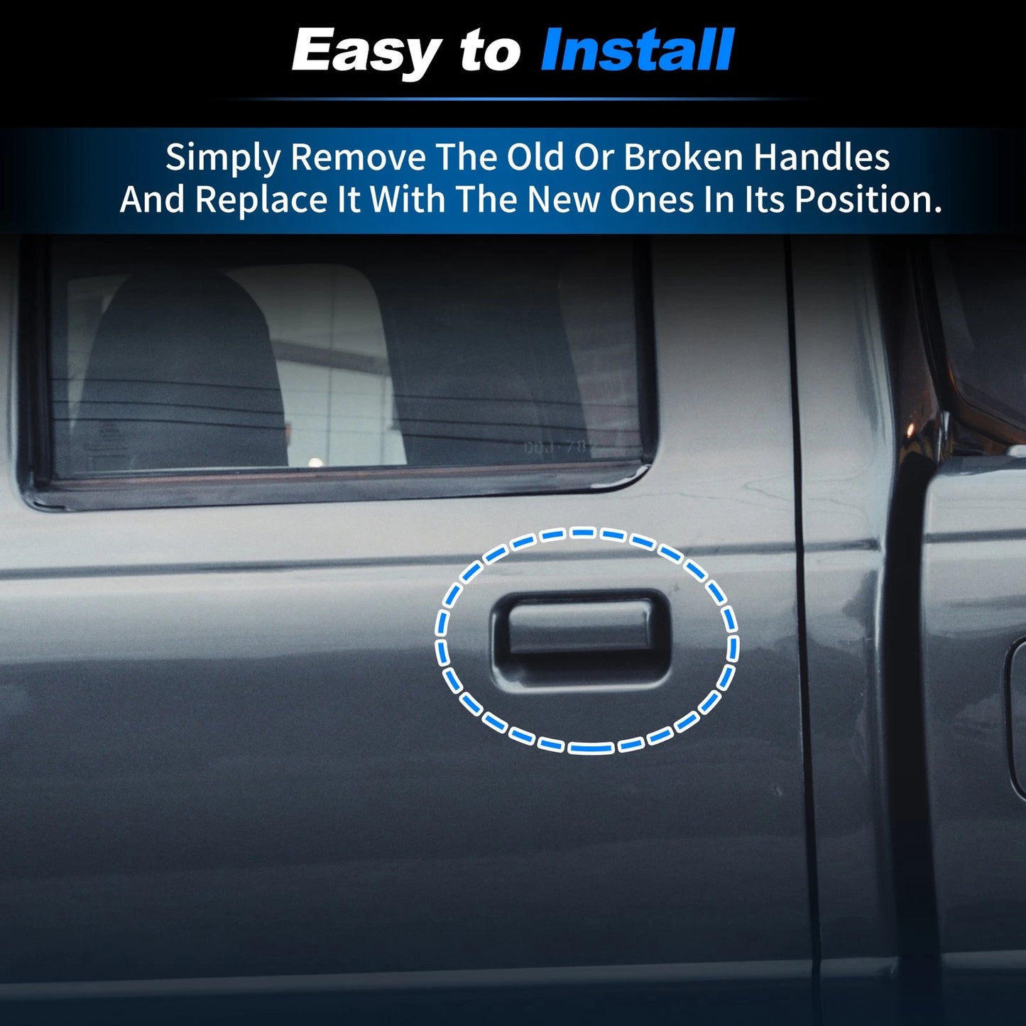 Set of 1 Exterior Door Handle No. 1L5Z9943400AAA for Ford Ranger (2001–2011) Black