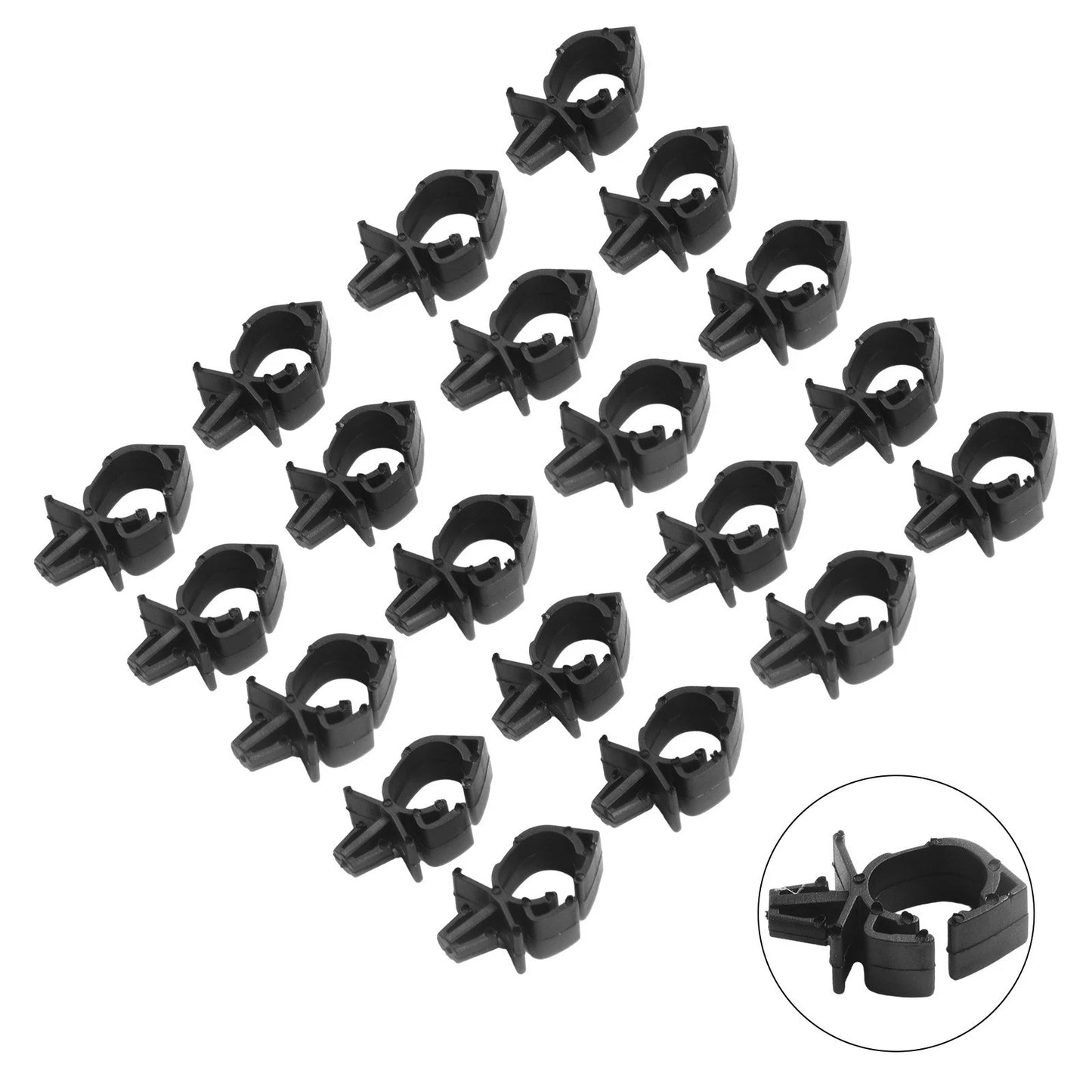 0.43inch 20x Car Harness Automatic Route Clamp for Unknown Make Model