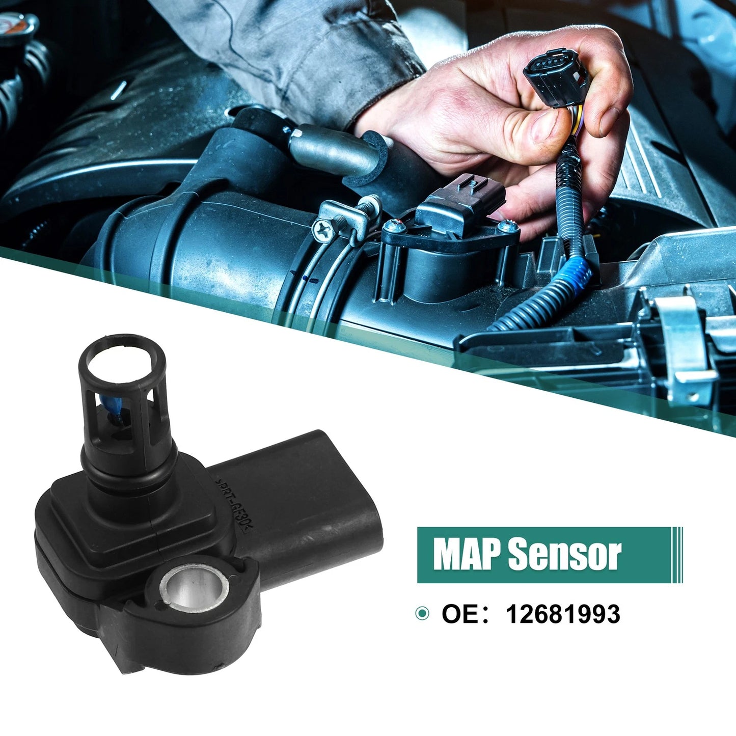 Intake Manifold Pressure Sensor MAP Sensor for GMC Chevrolet (1996–2002)